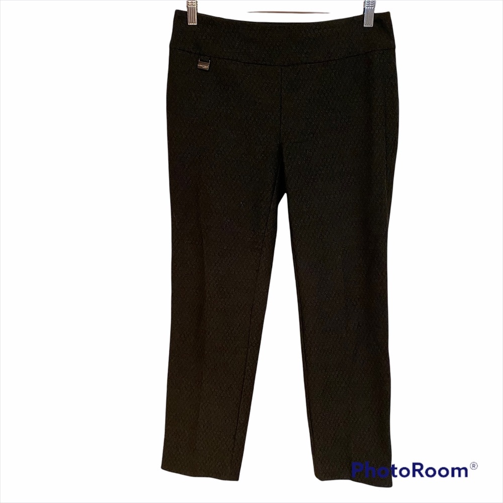 LISETTE PANTS GRAY FLAT FRONT ANKLE SKIMMER SIZE 6